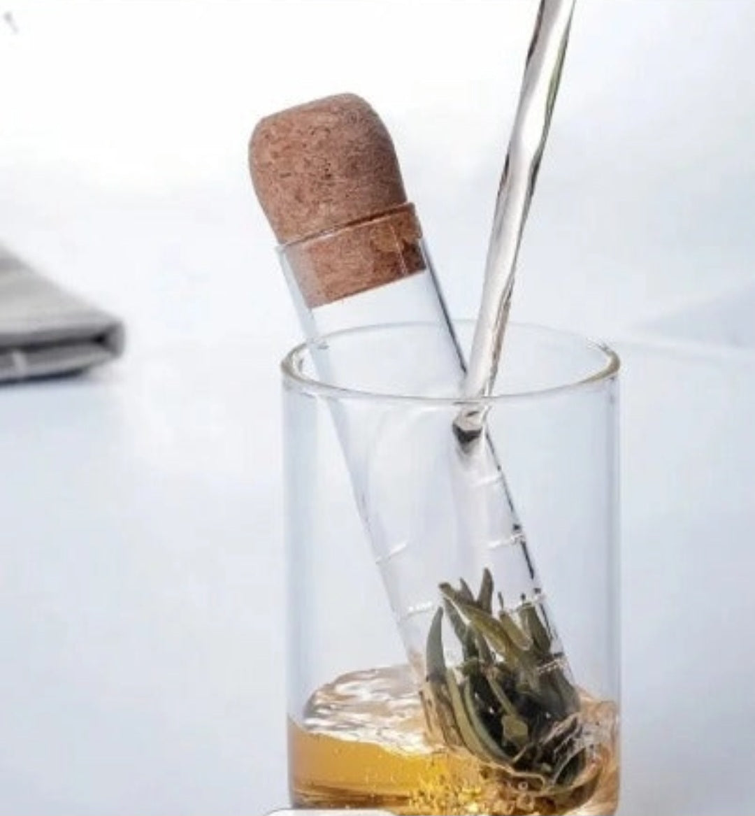 Borosilicate glass tube tea infuser