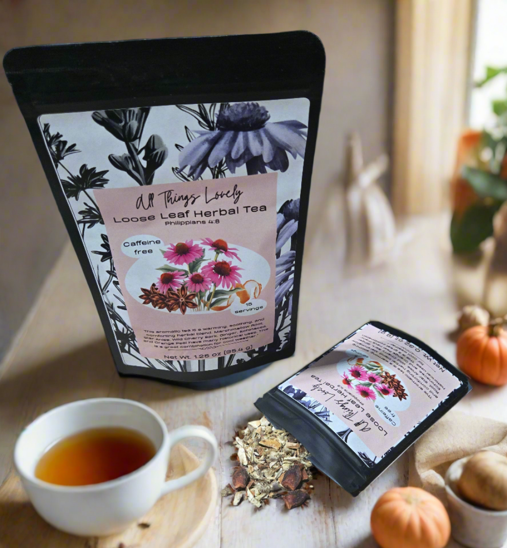 All Things Lovely loose leaf herbal tea