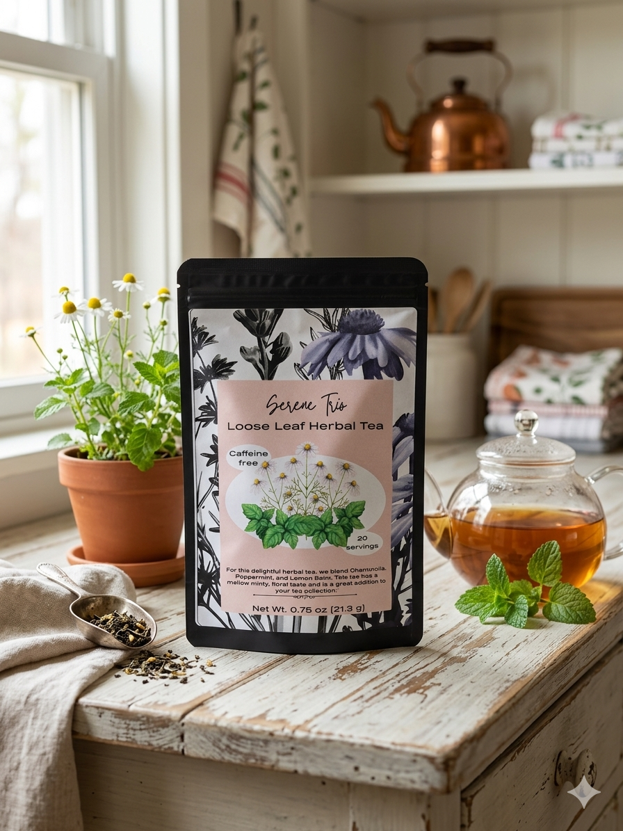 Serene Trio loose leaf herbal tea