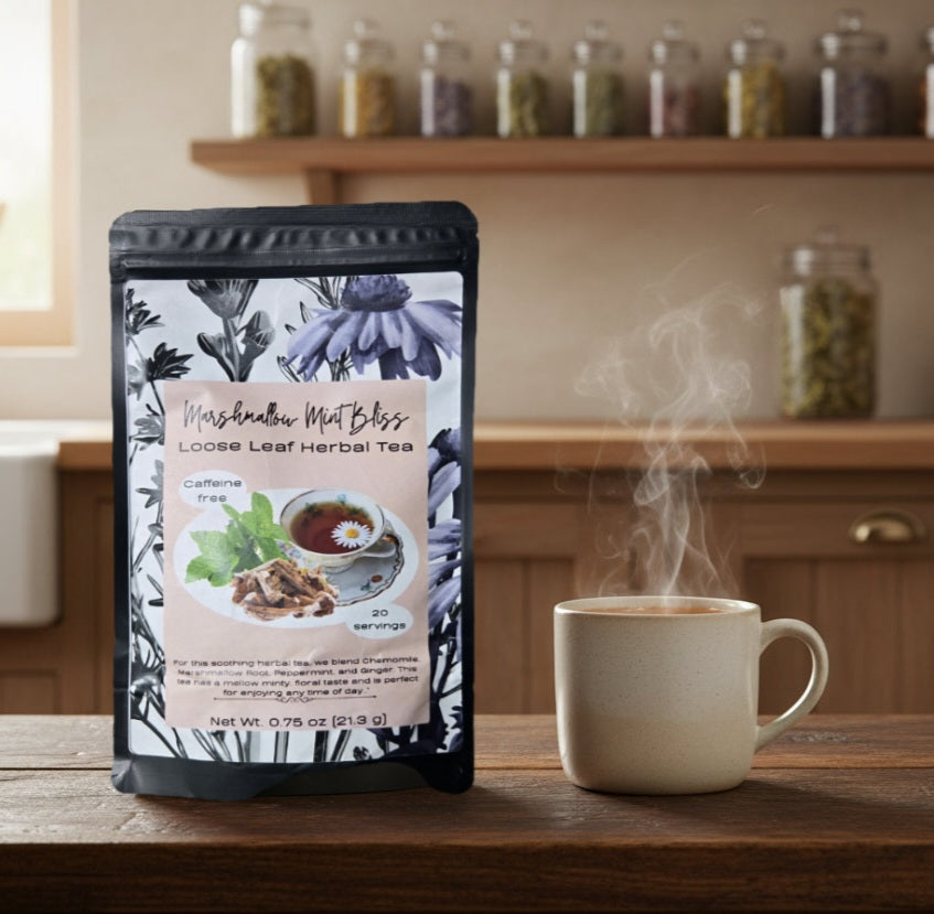 Marshmallow Mint Bliss loose leaf tea