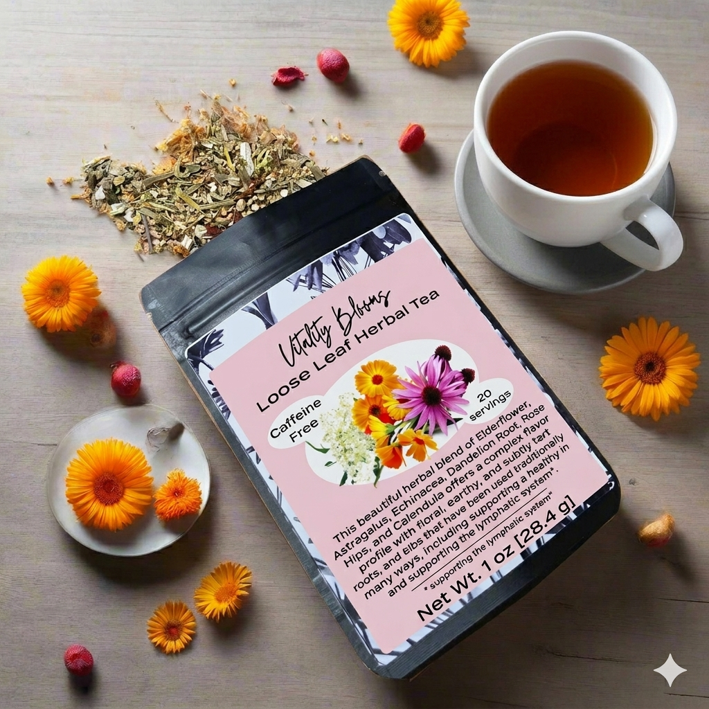 Vitality Blooms loose leaf herbal tea